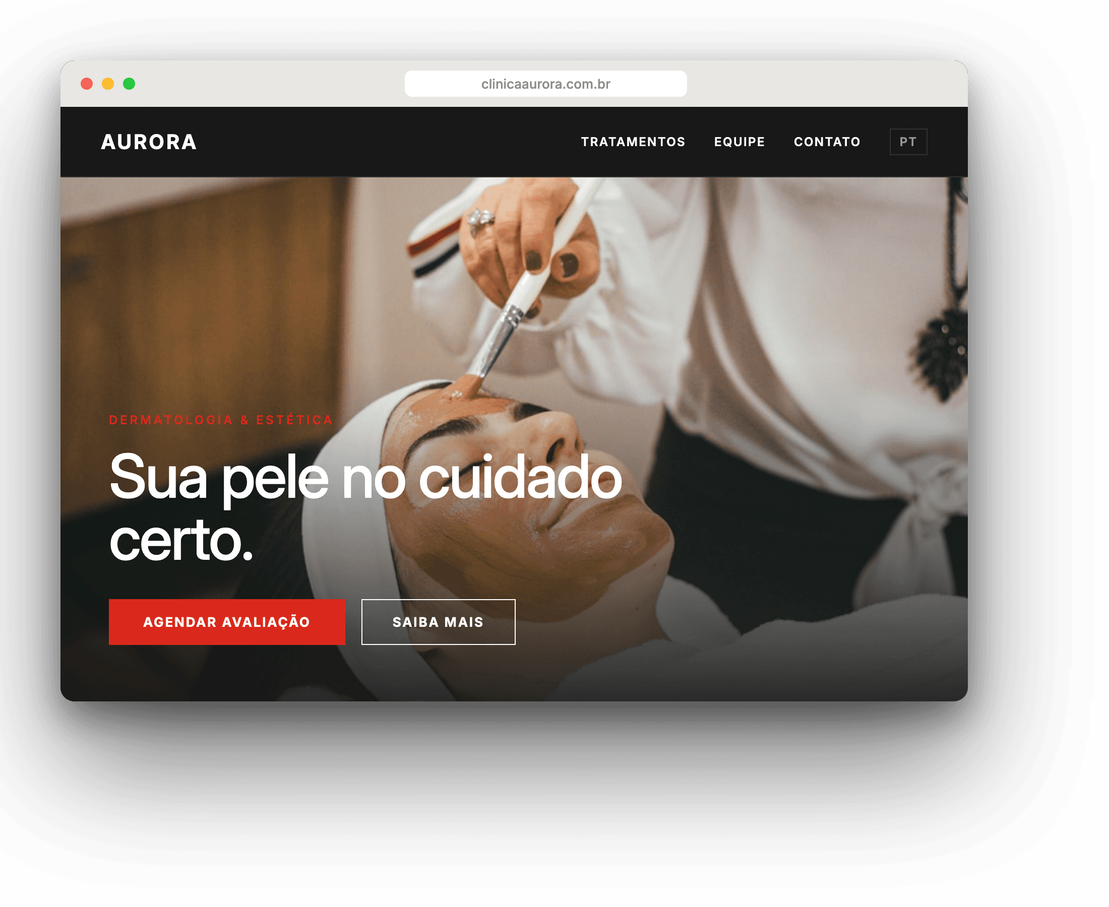 Site da Clínica Aurora